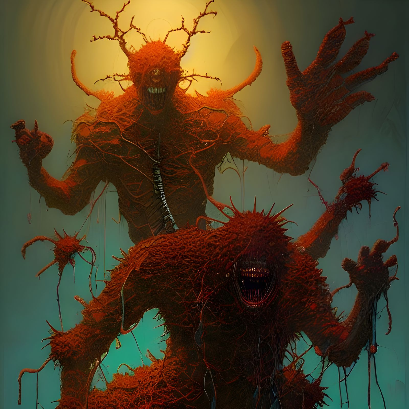 Iridescent Dendritic Horror: A Digital Nightmare