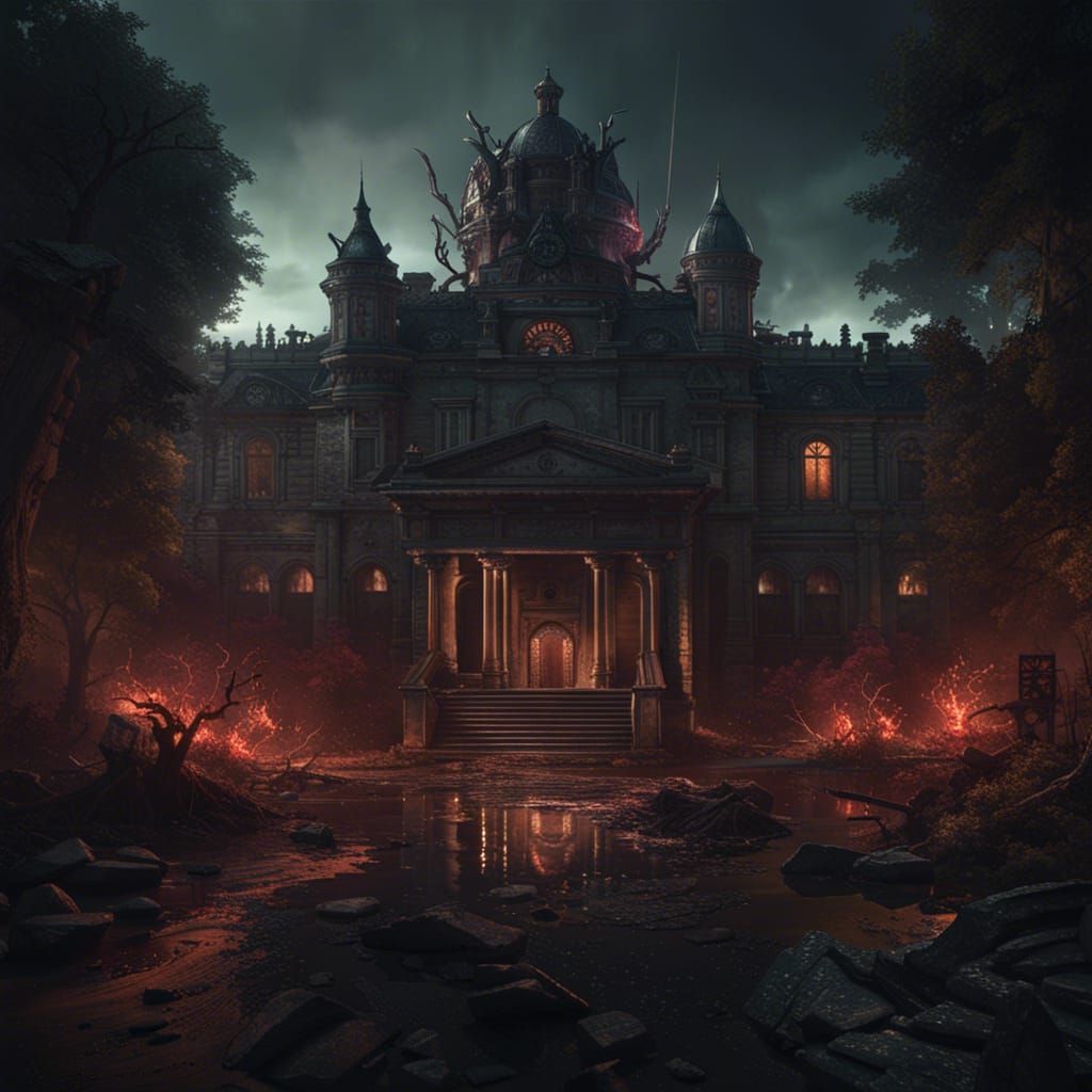 Arkansas as Supervillain in Dark Fantasy Style