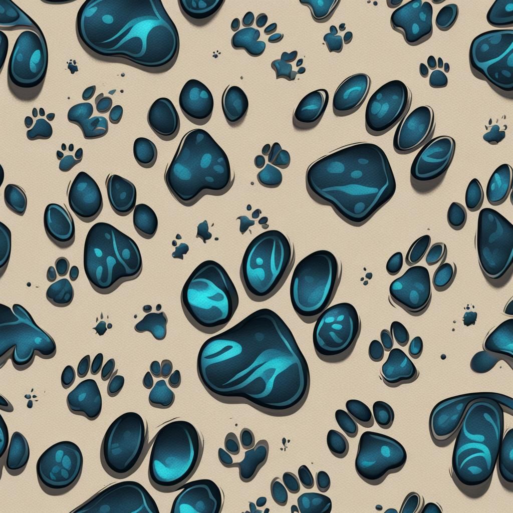 Detailed Paw Print Tattoo Concept Art