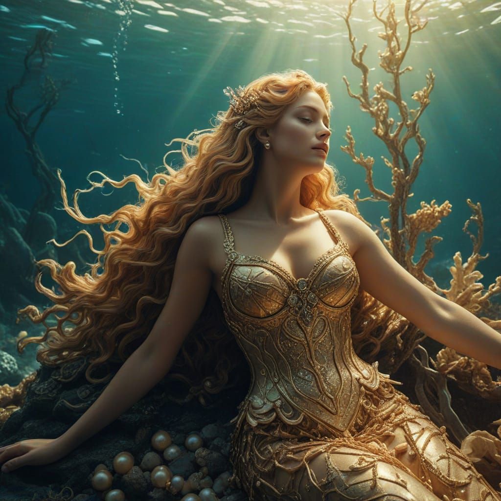 Serene Sea Goddess Awaits Her Titan Husband