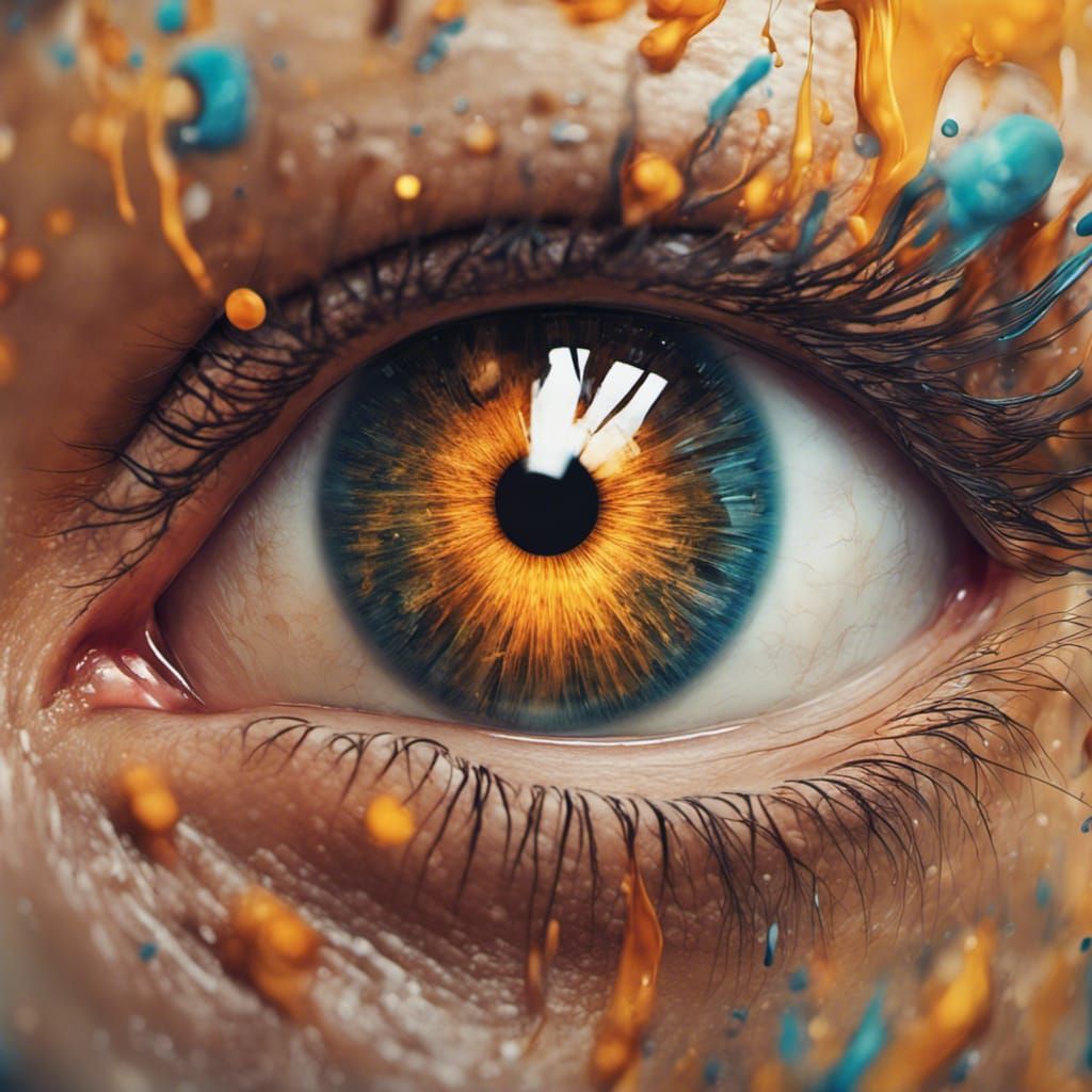 Hyperrealistic Close-Up of a Human Eye