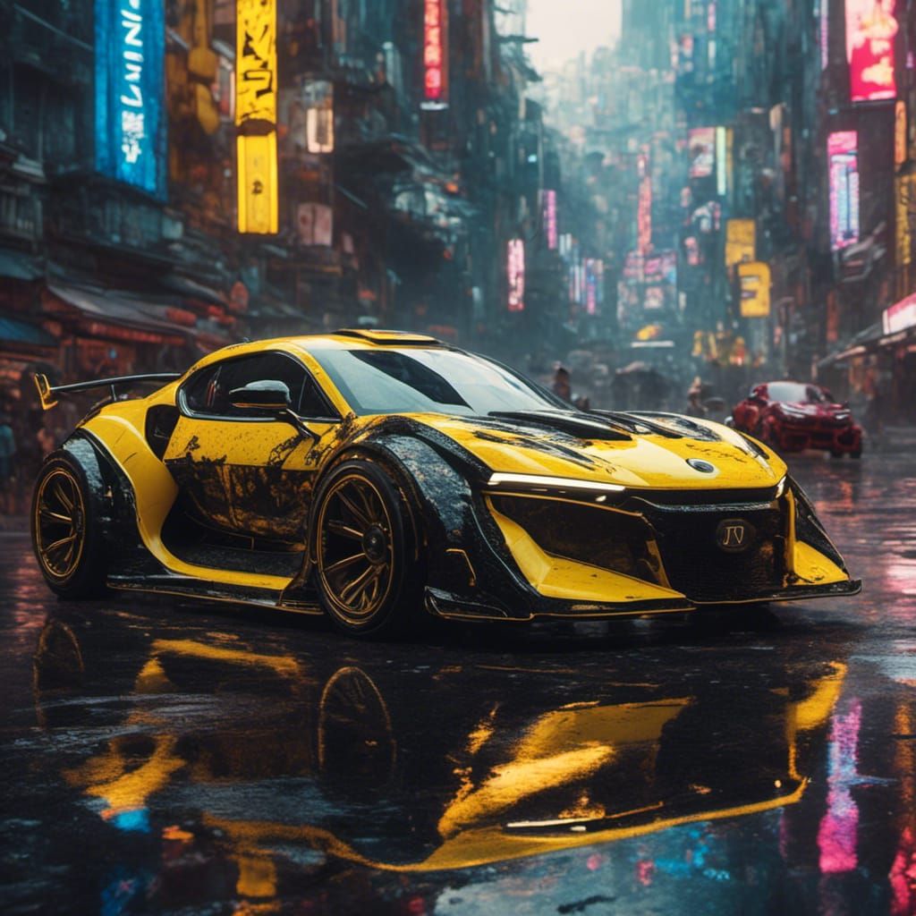 Japanese Street Car in Bumble Bee Colors