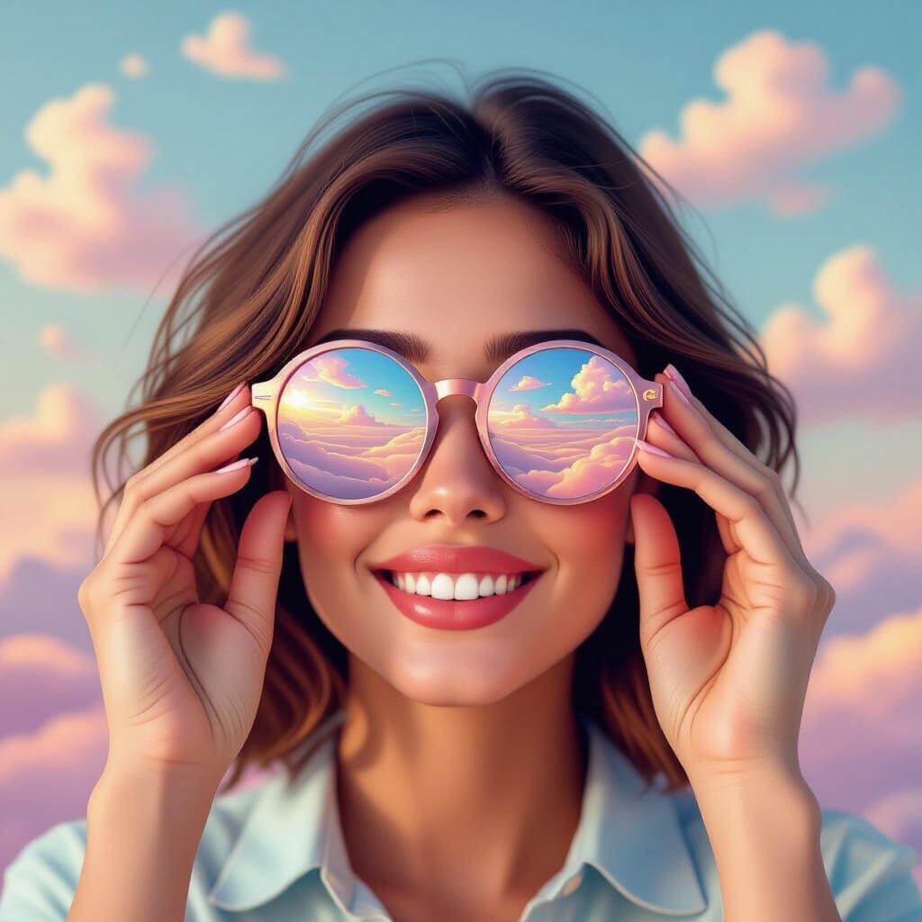 Rose-Tinted Glasses View of a Vibrant, Dreamy World