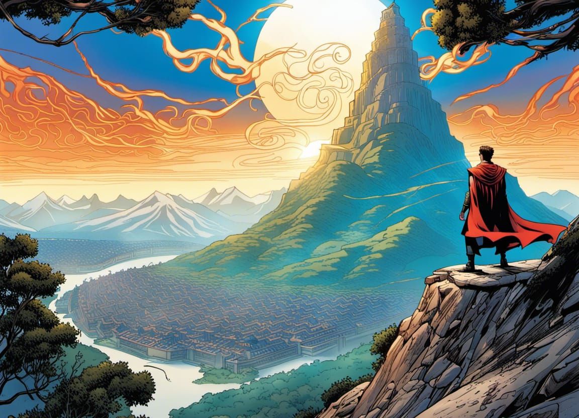 Doctor Strange at Shaolin Monastery Comic Art