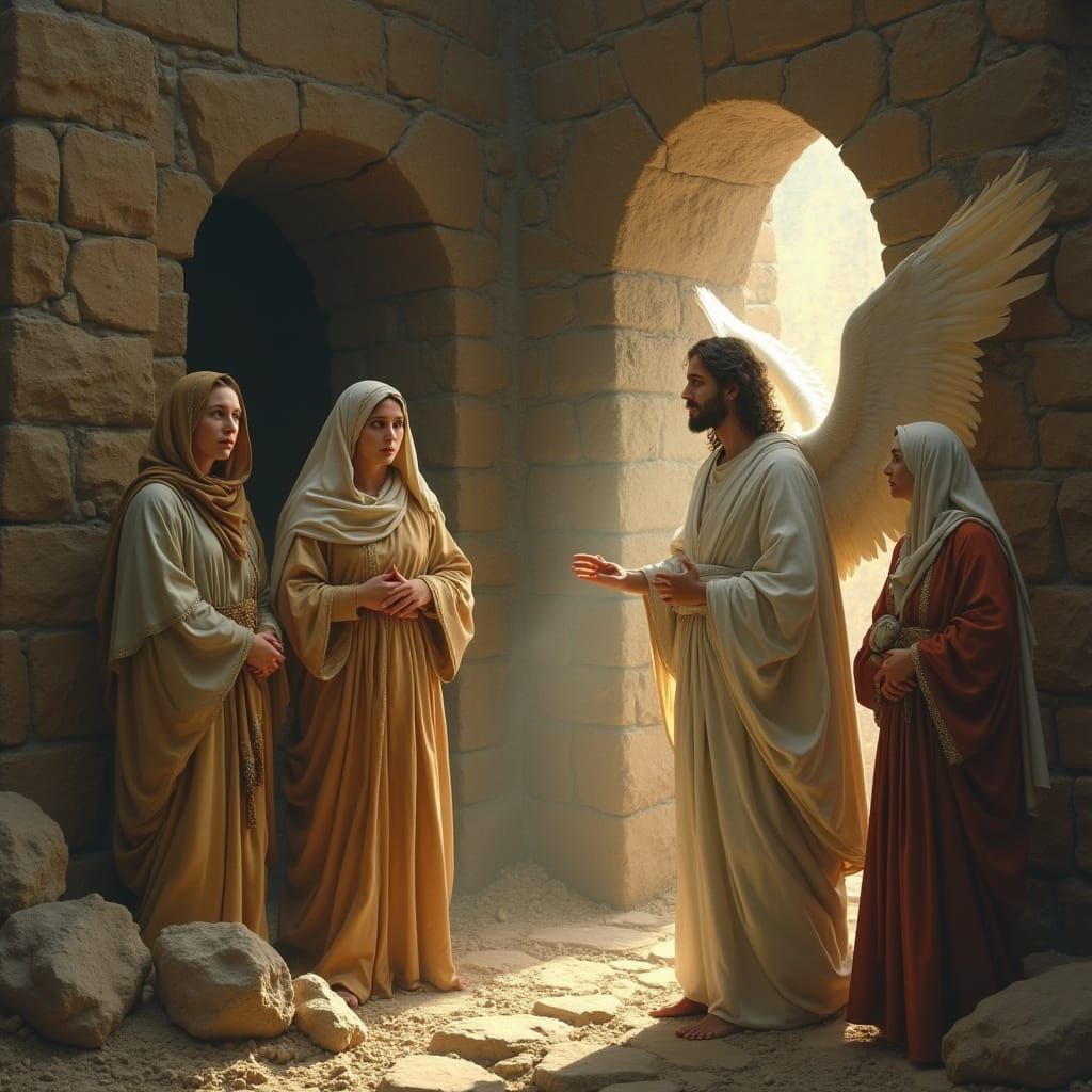 Angel Announces Jesus' Resurrection to Three Women at the To...