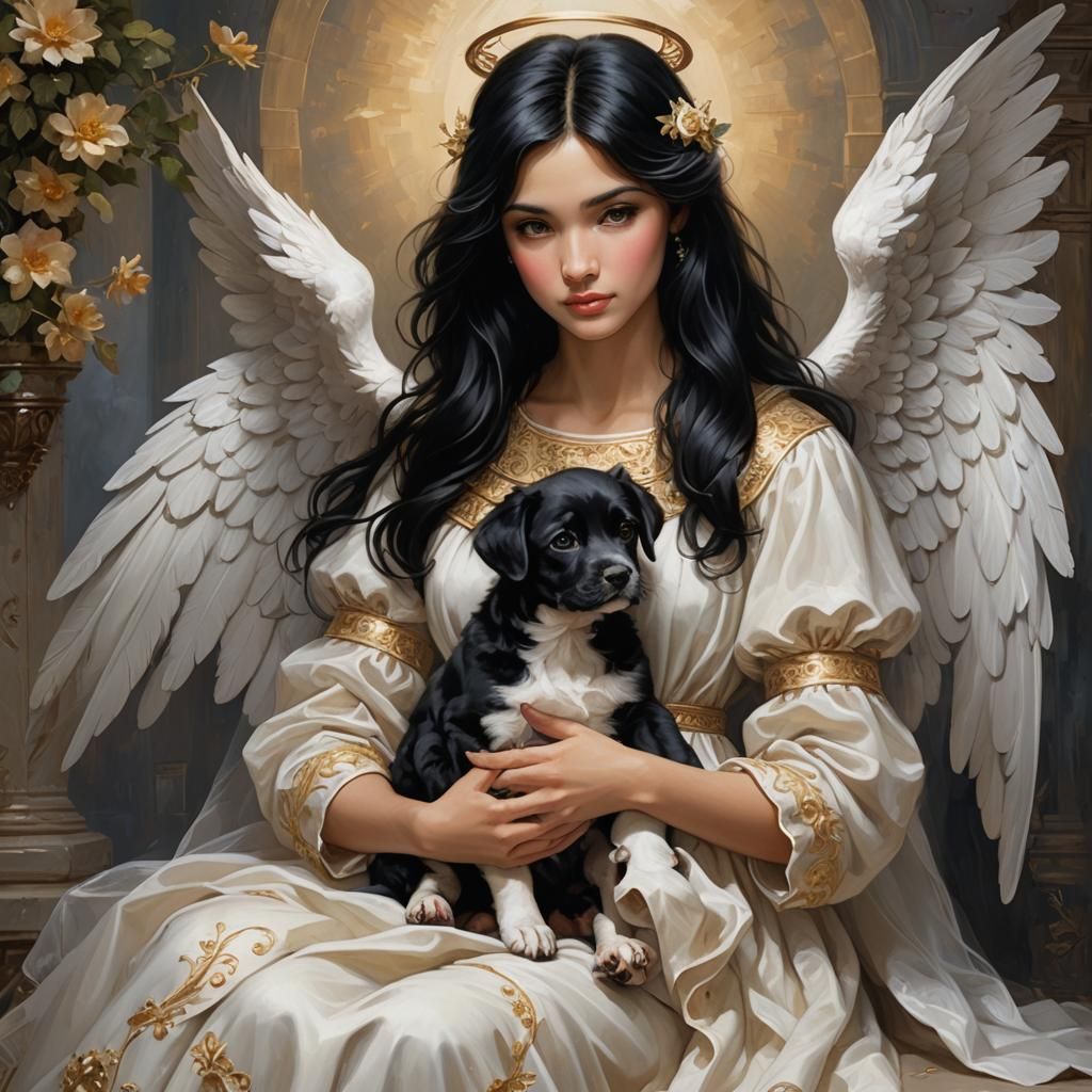 Beautiful black haired angel