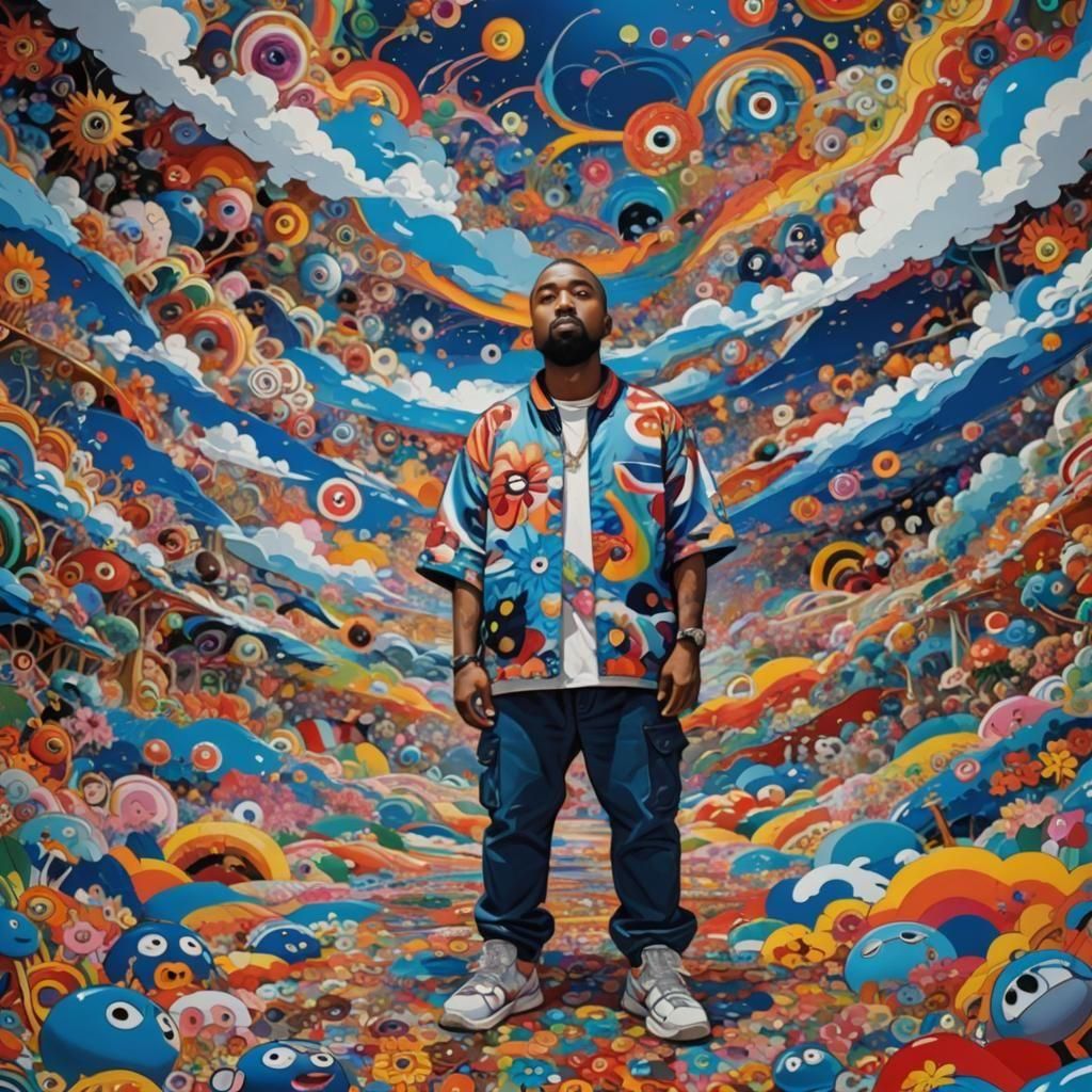 Kanye West as Takashi Murakami Art