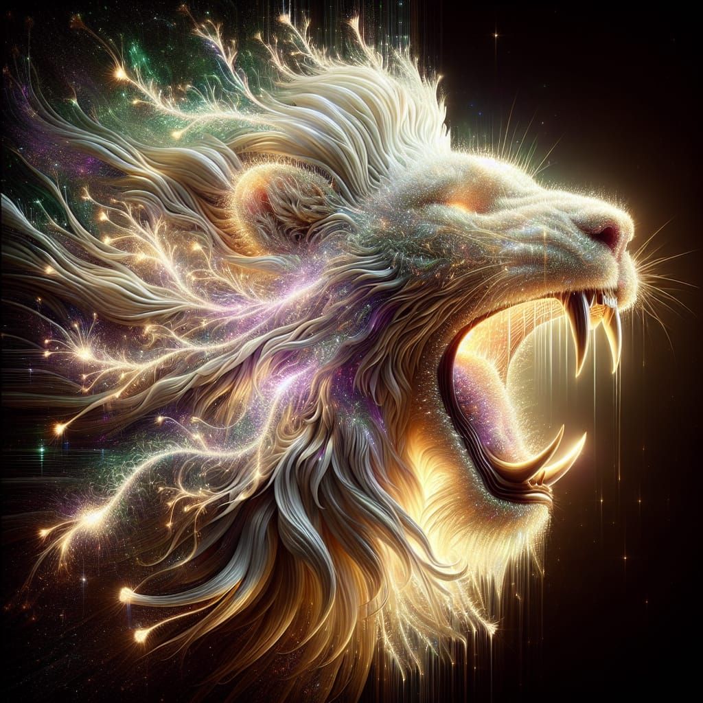 Radiant Energy Lion Reveals Magical Savannah