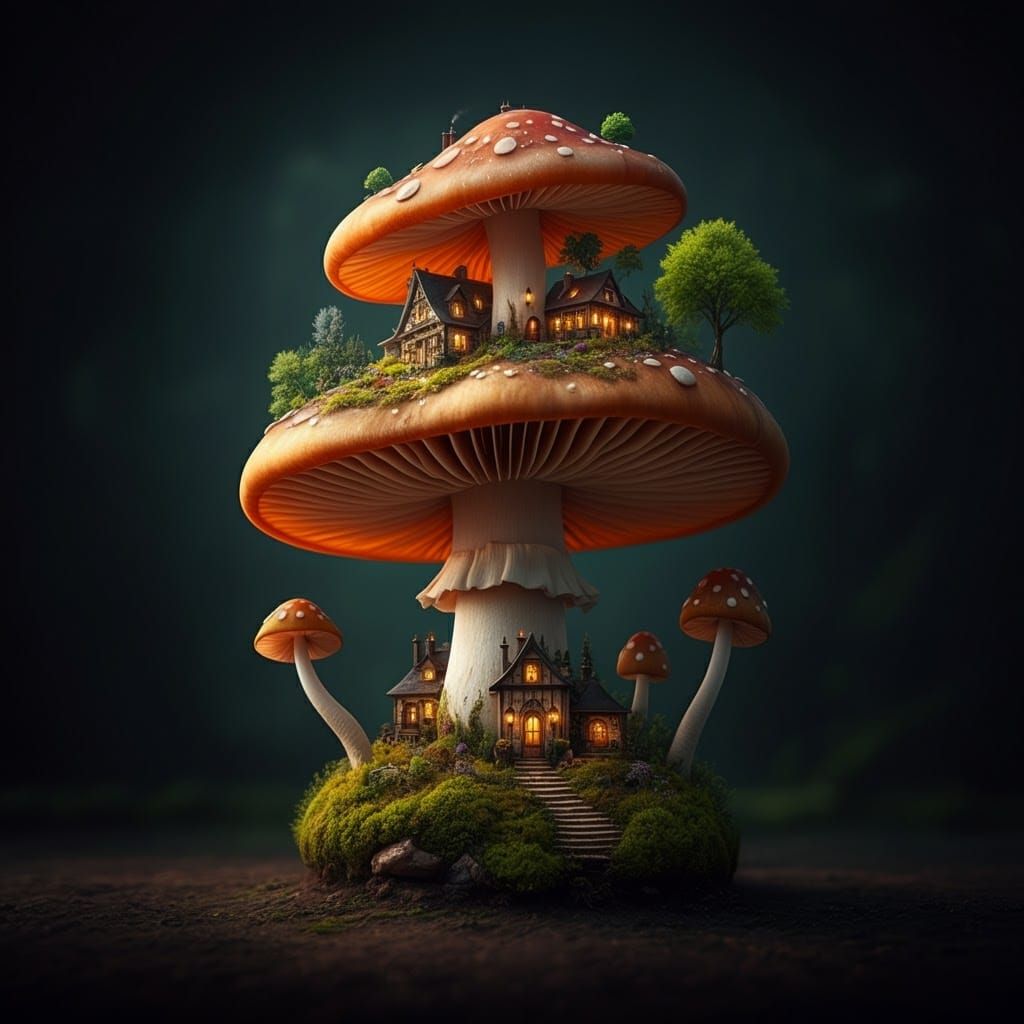 Magical Mushroom City: A Tiny World Inside