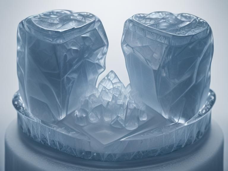 Hyperrealistic Translucent Ice Sculpture in High Definition