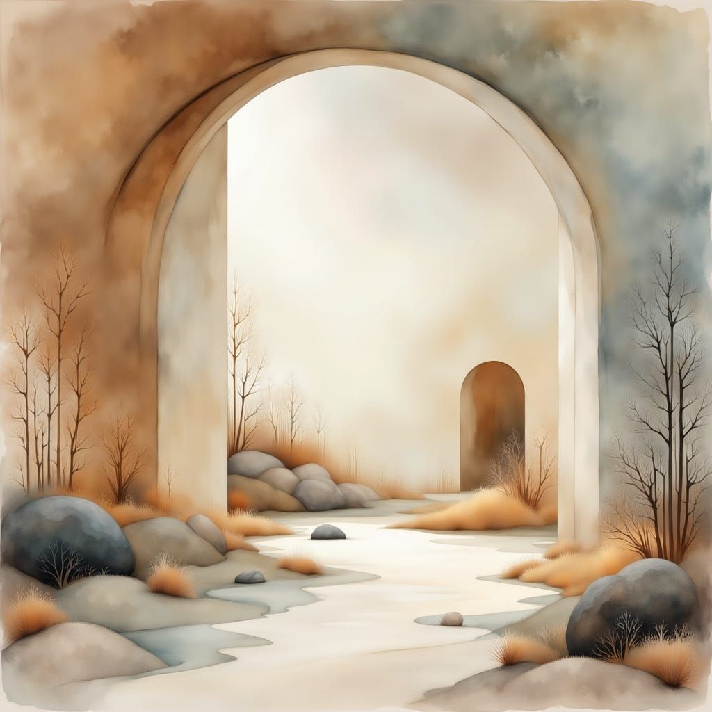 Minimalist Virtual Sanctuary in Earth Tones