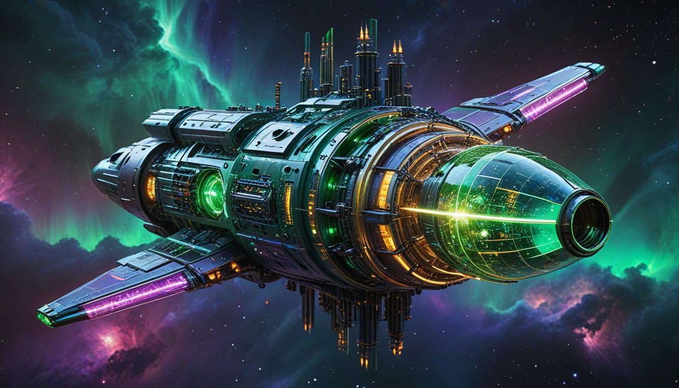 Cosmic Metropolis: Futuristic Space Station Hub