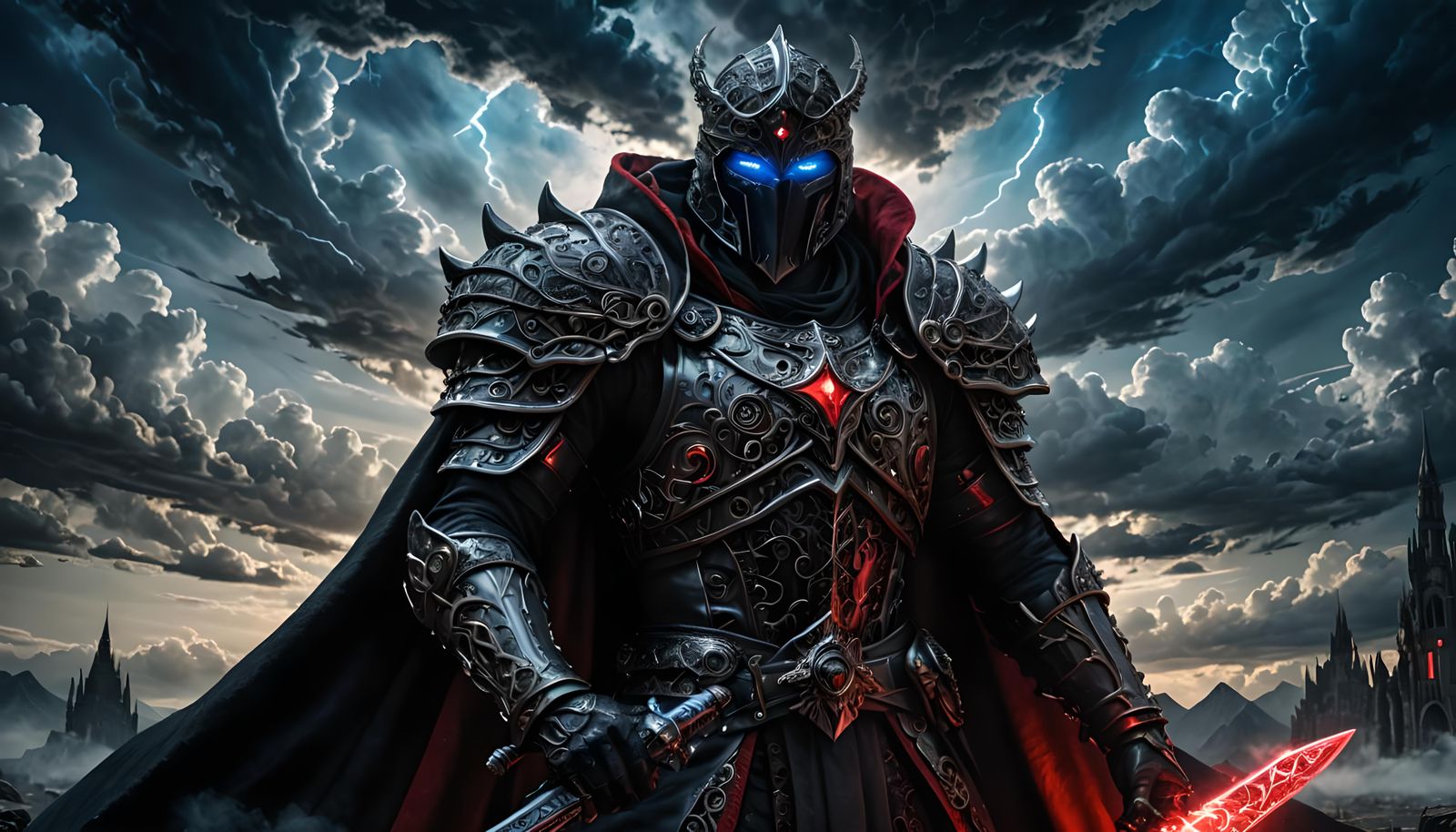 Wraith Lord Guarding Portal with Black Light Sword