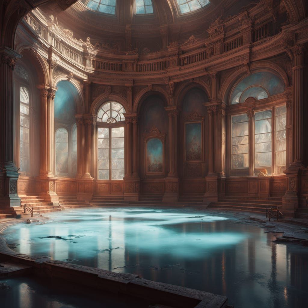 Surreal Dissolving Artwork with Distorted Perspective