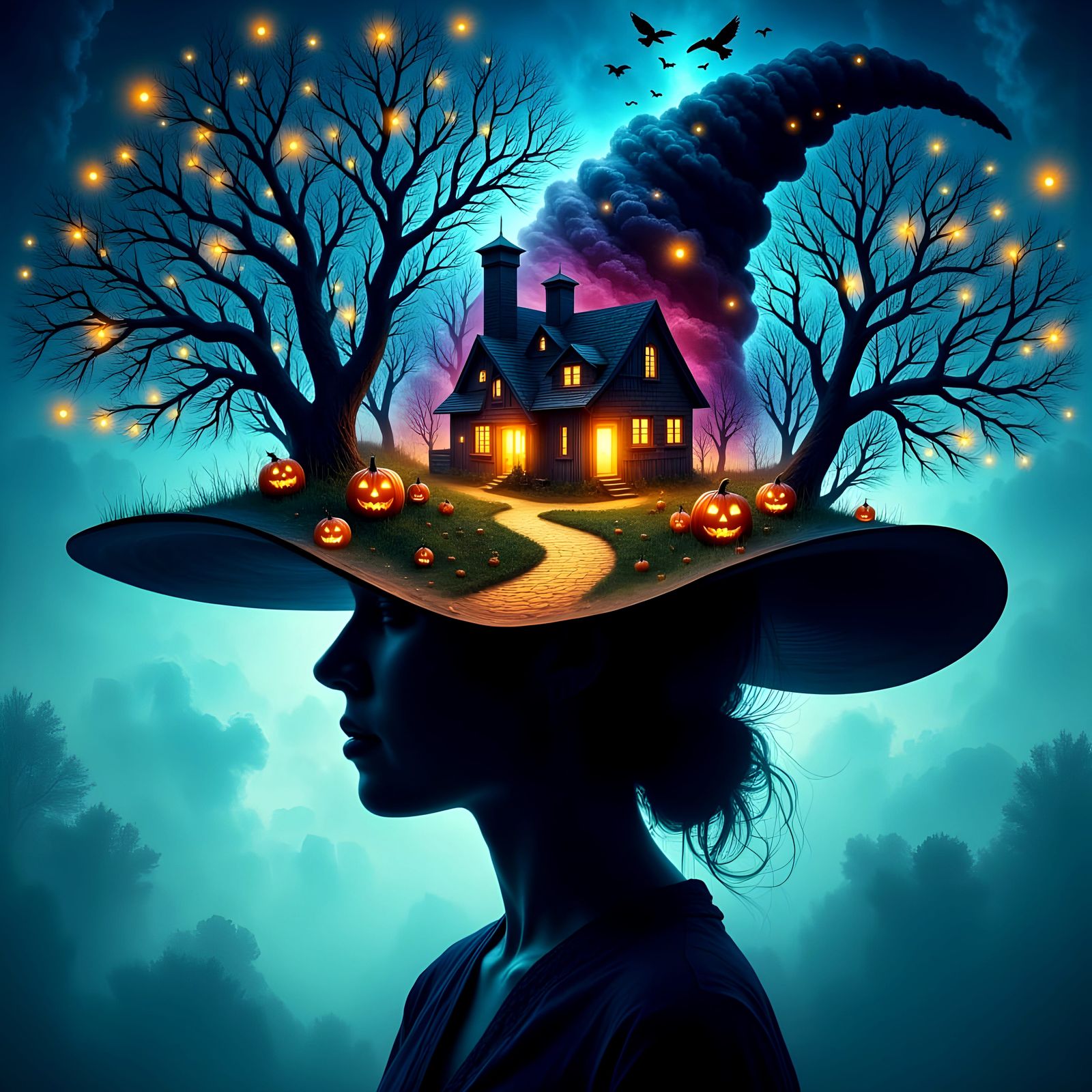 Enchanted Witch Hat Woodland Dreamscape