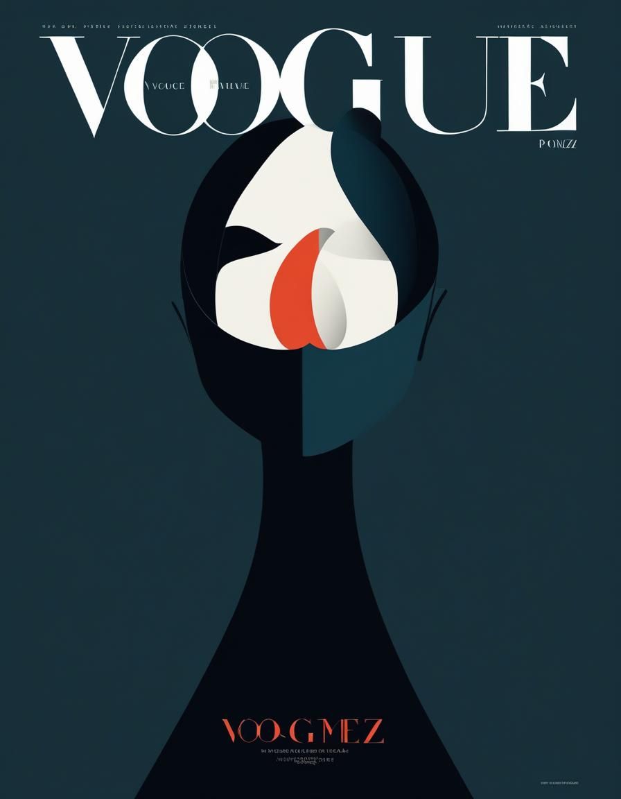 Surreal Minimalist Vogue Cover in Ponzi Style