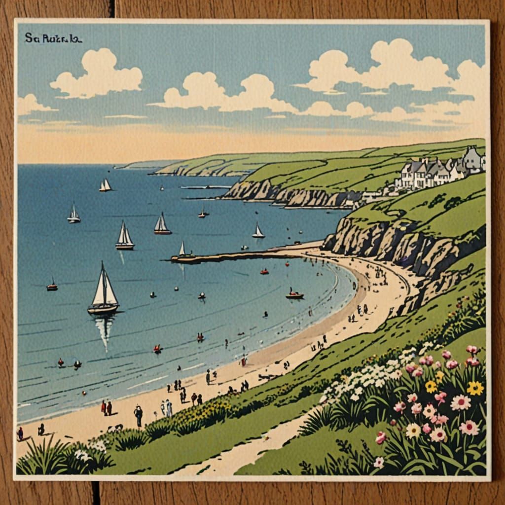English seaside rude postcard
