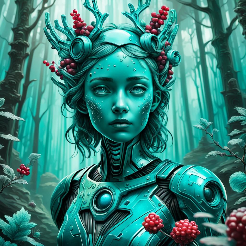 Turquoise Forest Birthday Party in Velvet Texture