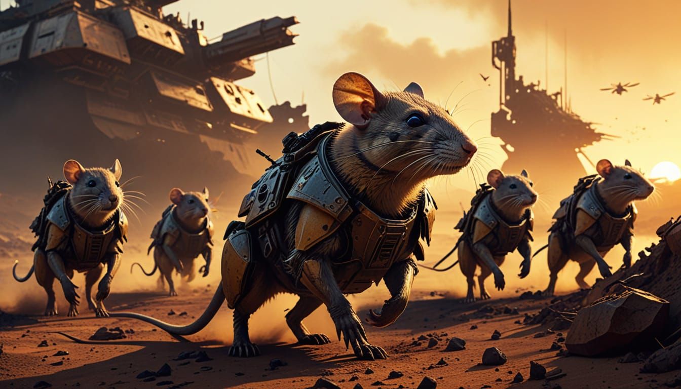 Armored Rats Journey Through Dystopian Wasteland