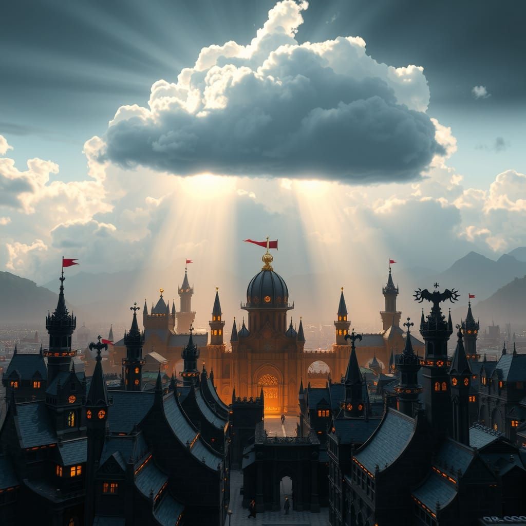 Waterdeep Forgotten Realms Cityscape in Lego Style