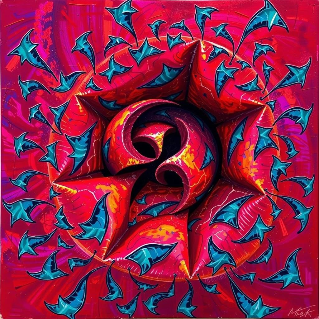 Abstract Mathematical Curves and Spirals in Digital Art