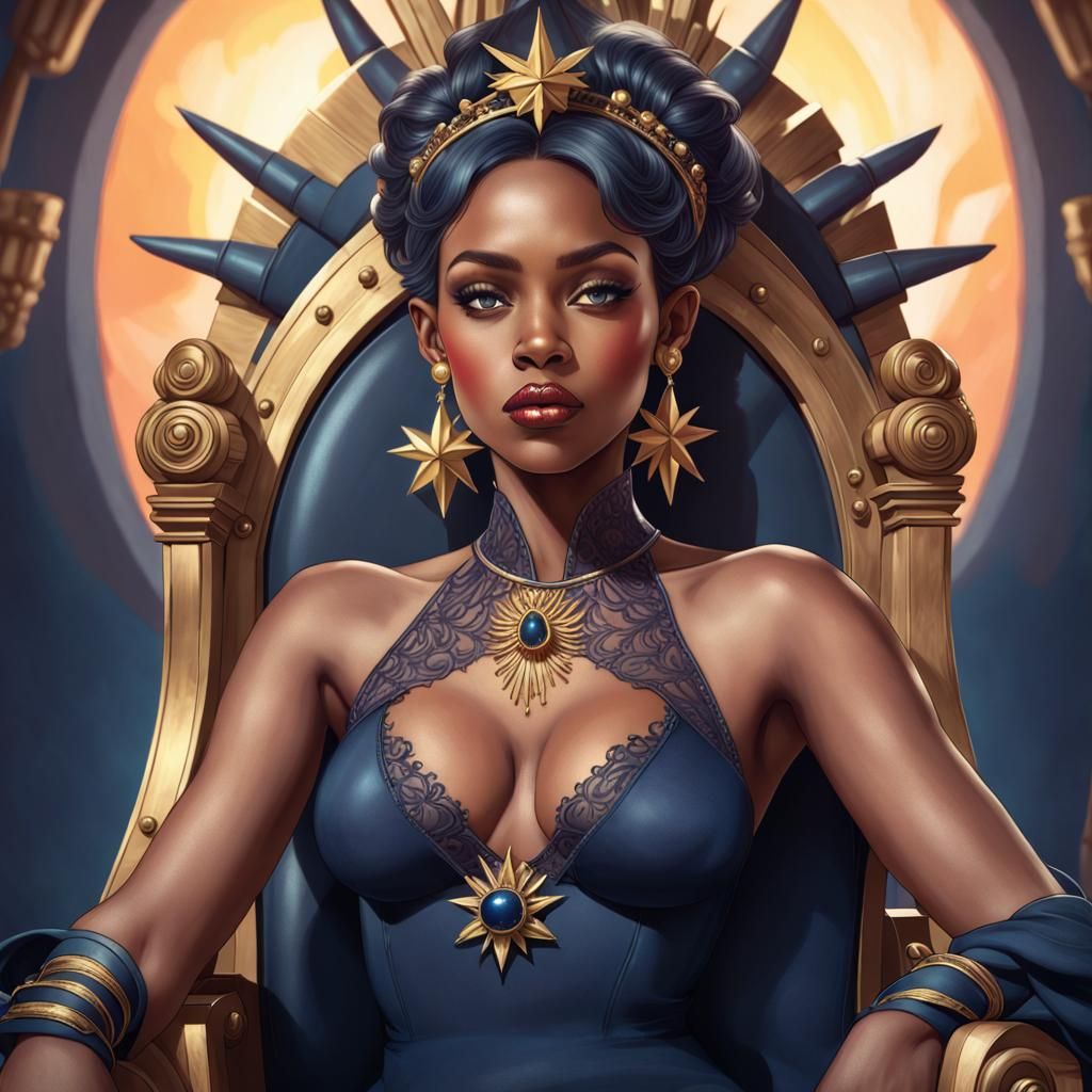 Regal Caribbean Portrait with Smokey Eyeshadow