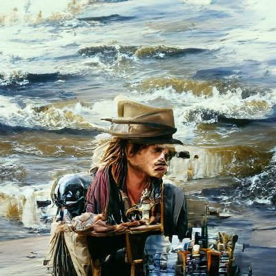 Johnny Depp Portrait in Oil Painting Style