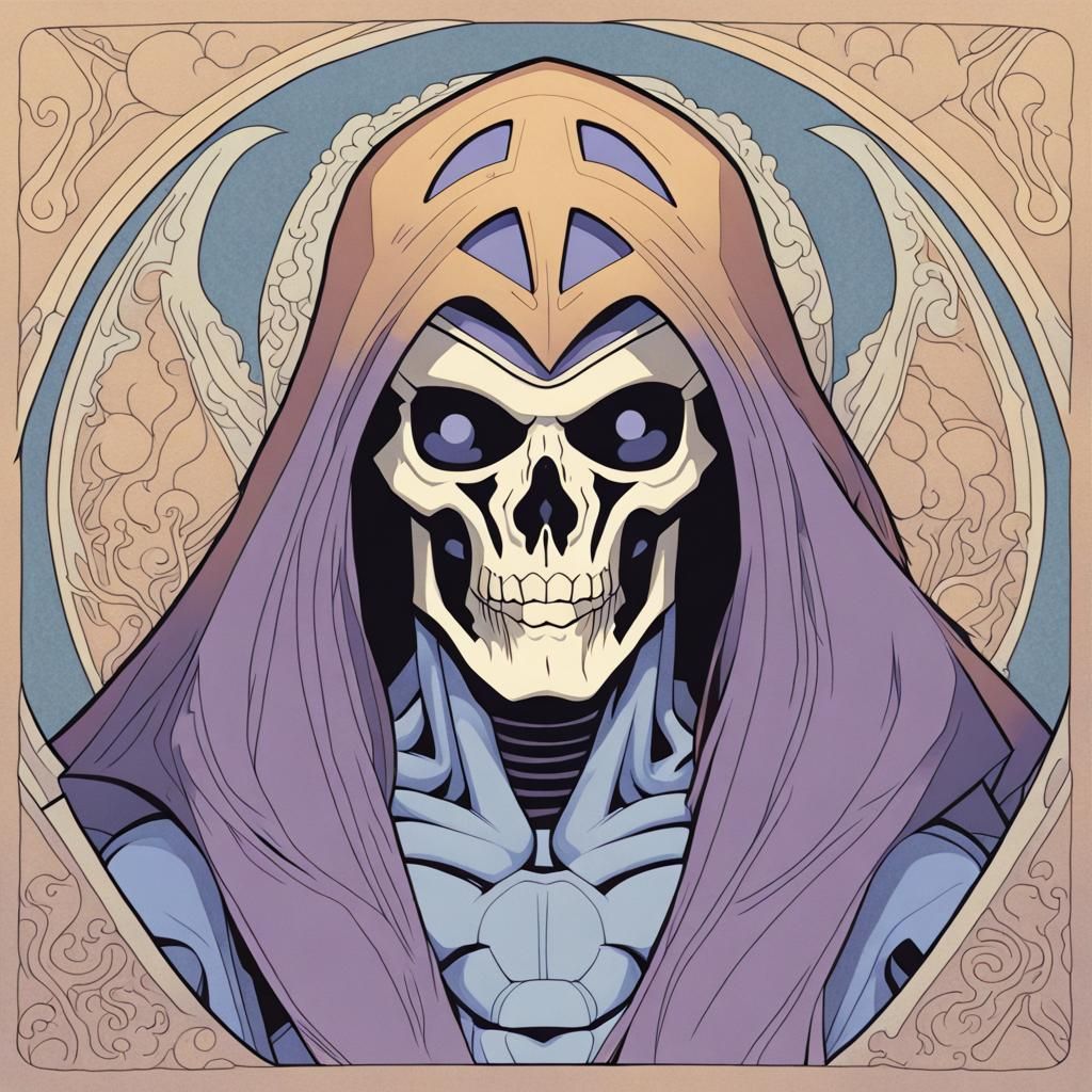 Skeletor illustration by Audrey Kawasaki