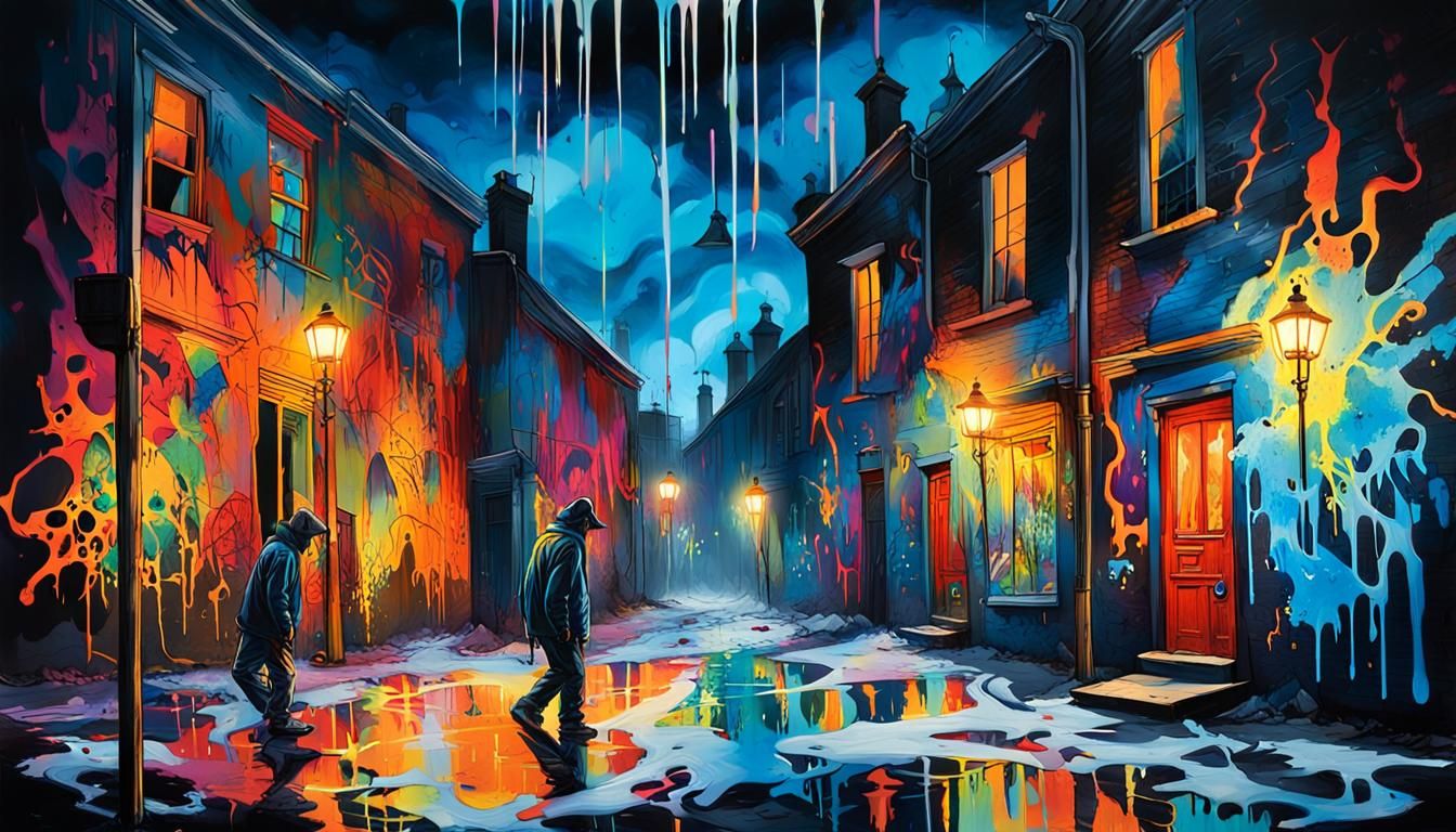 Visionary Street Art: Ghosts in Gouache Splatters