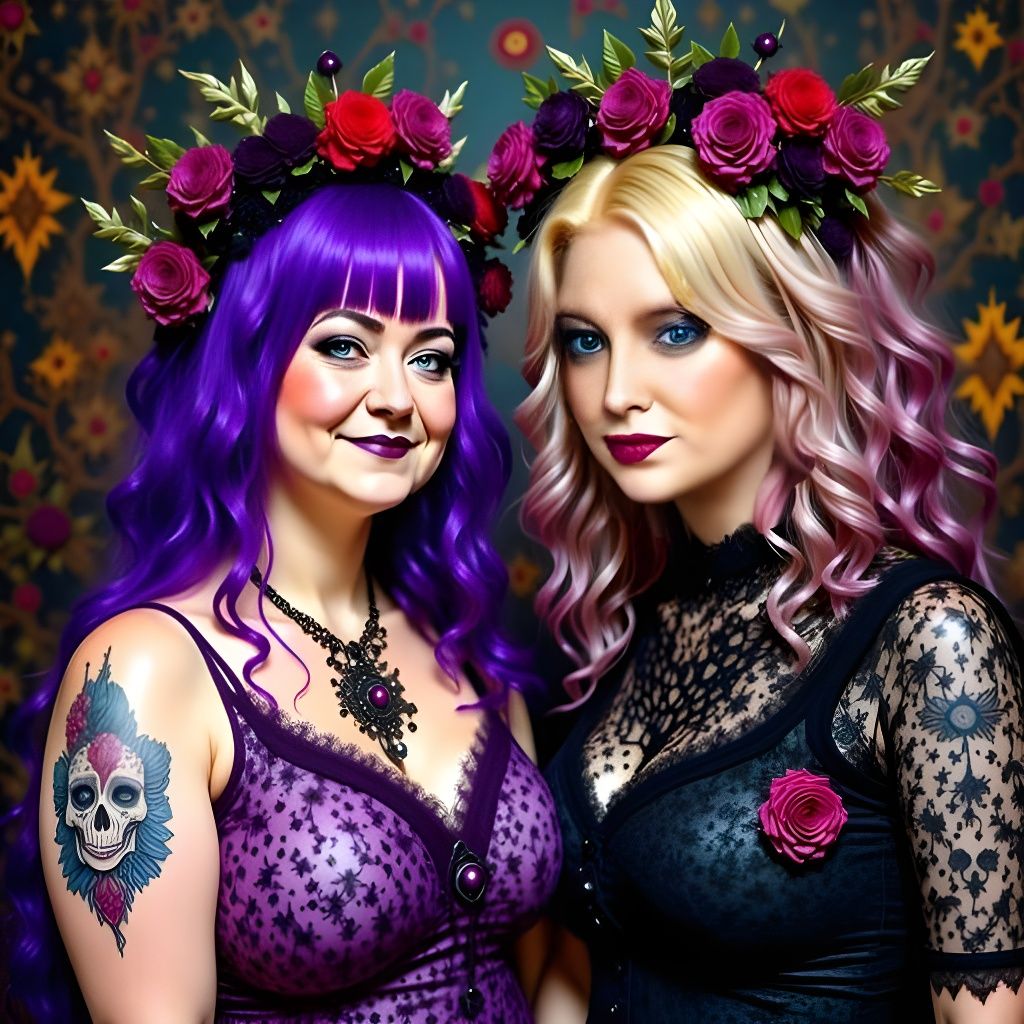 Woman in 1950s Dress: Alcohol Ink Fantasy