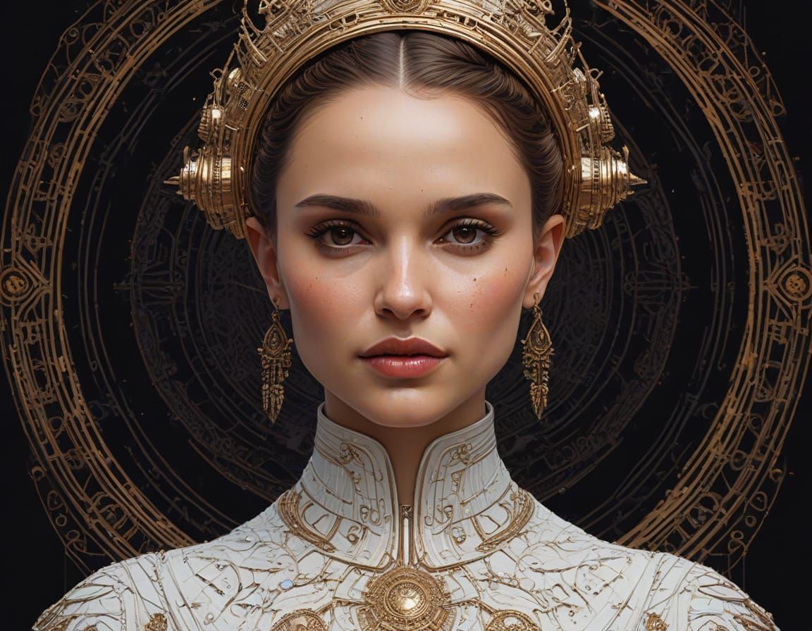Padmé Amidala Bio Punk Digital Painting