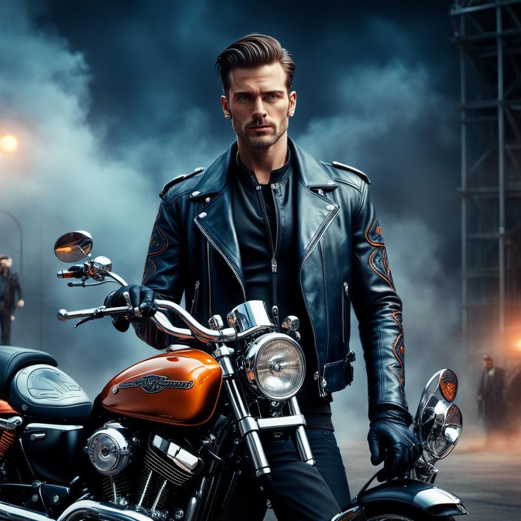 Motorcycle Concept Art in Digital Matte Painting Style