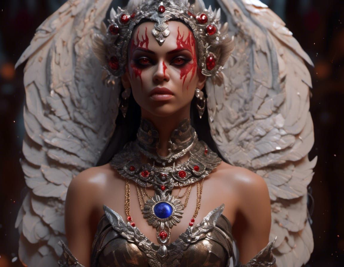 Akasha: Red-Eyed Vampire Queen with Angel Wings