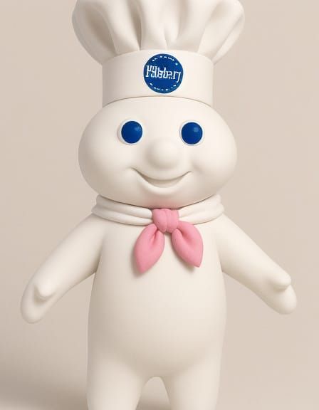 Playful Pillsbury Doughboy Concept Art in 4K