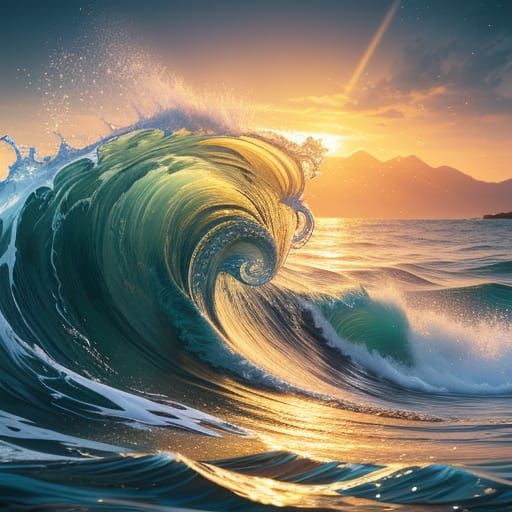 Hyperrealistic Splash Art of Person in Water