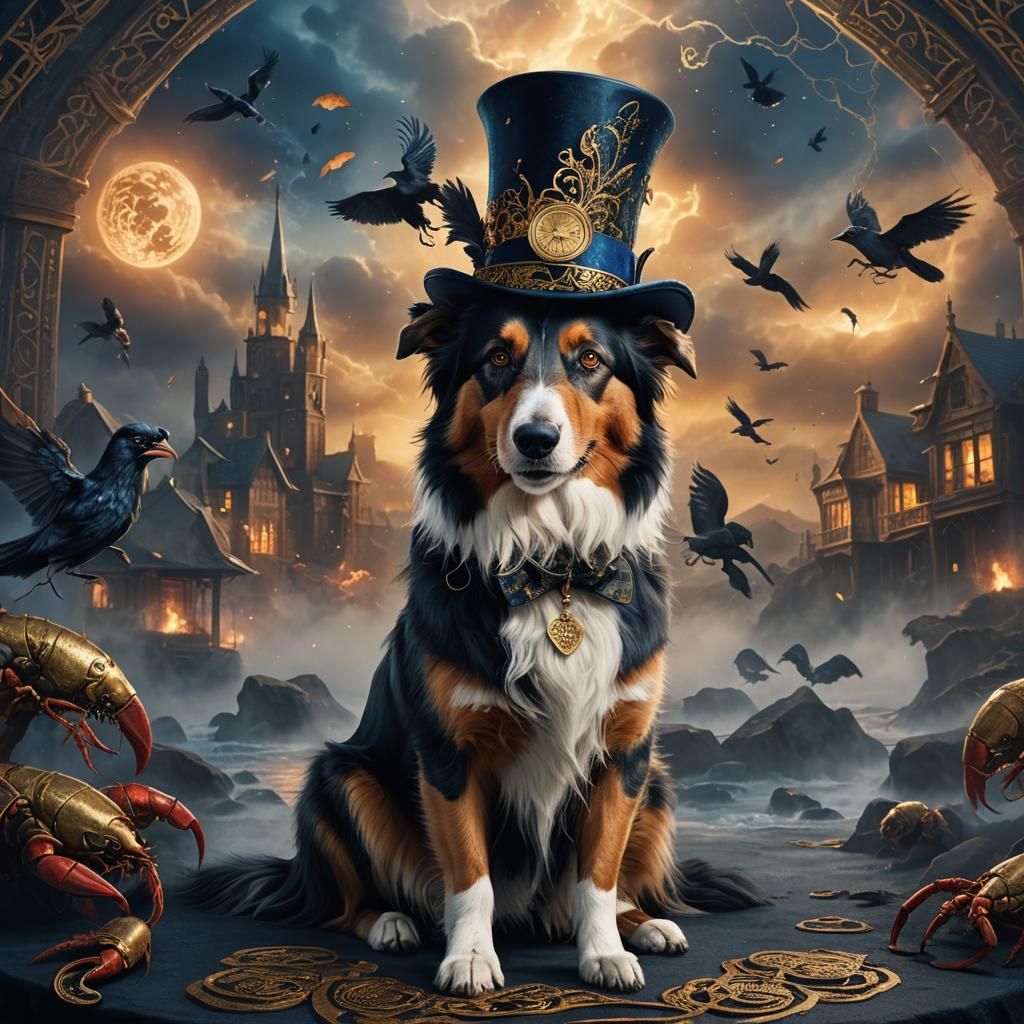 Aussie Collie in Valhalla with Flying Lobsters