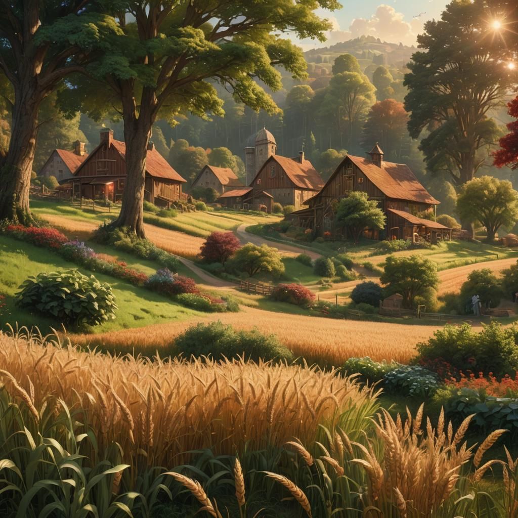 Sustainable Farm: Diverse Communities in an Idyllic Landscap...