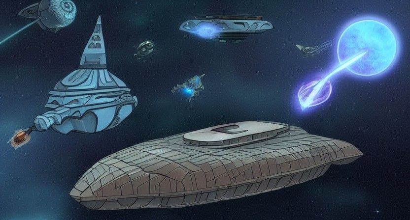 Dwarven Stone Spaceship Evades Aliens in Hyperspace