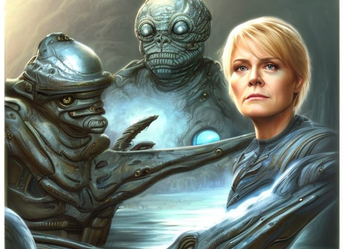 Samantha Carter and Rodney McKay on Alien Planet