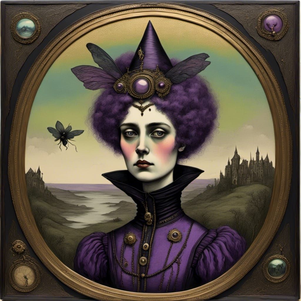Purple Goth Fairy of Imagination