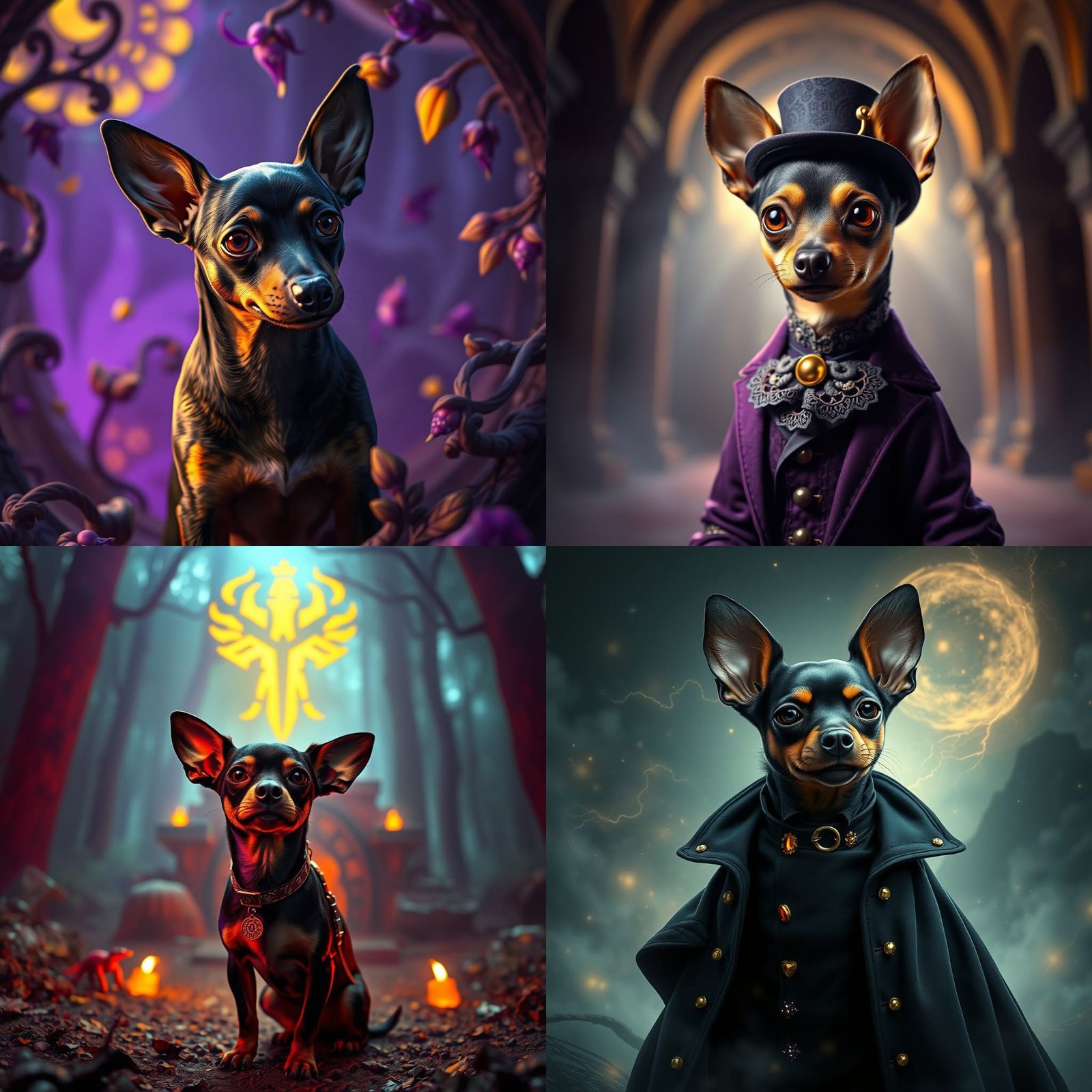 Mini pinsher.the most clever little magic dog