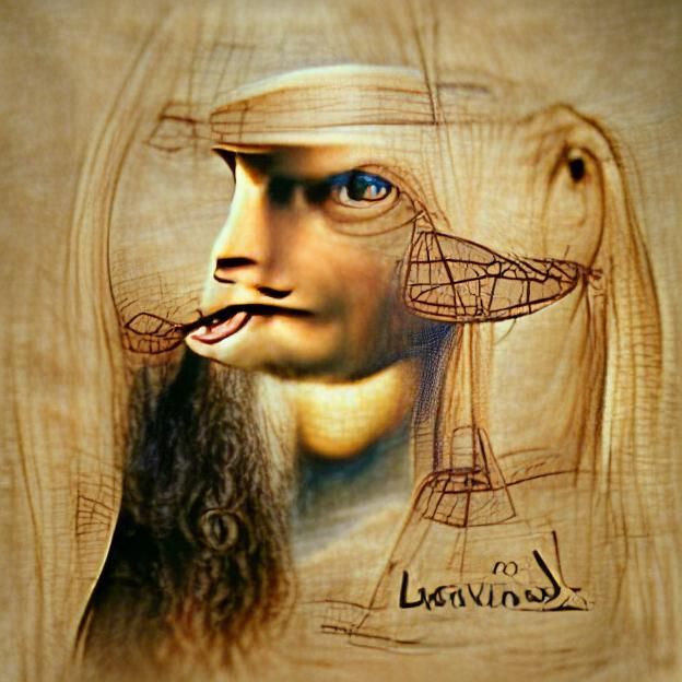 Surreal Leonardo da Vinci Inspired Artwork