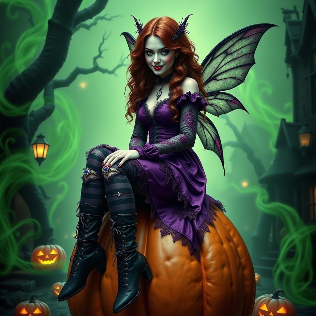 Victorian Vampire Fairy in Halloween Town