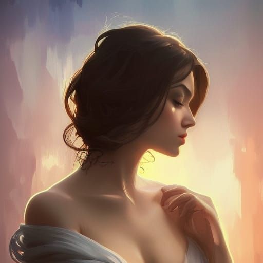 Elegant French Woman Portrait with Eiffel Tower Backdrop