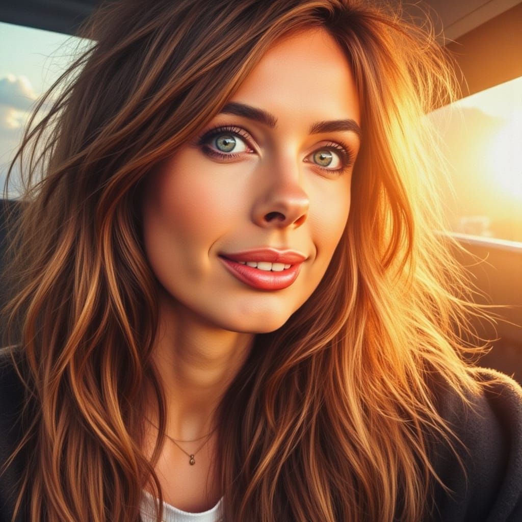 Ethereal Goddess Radiates Bliss in Vibrant Light