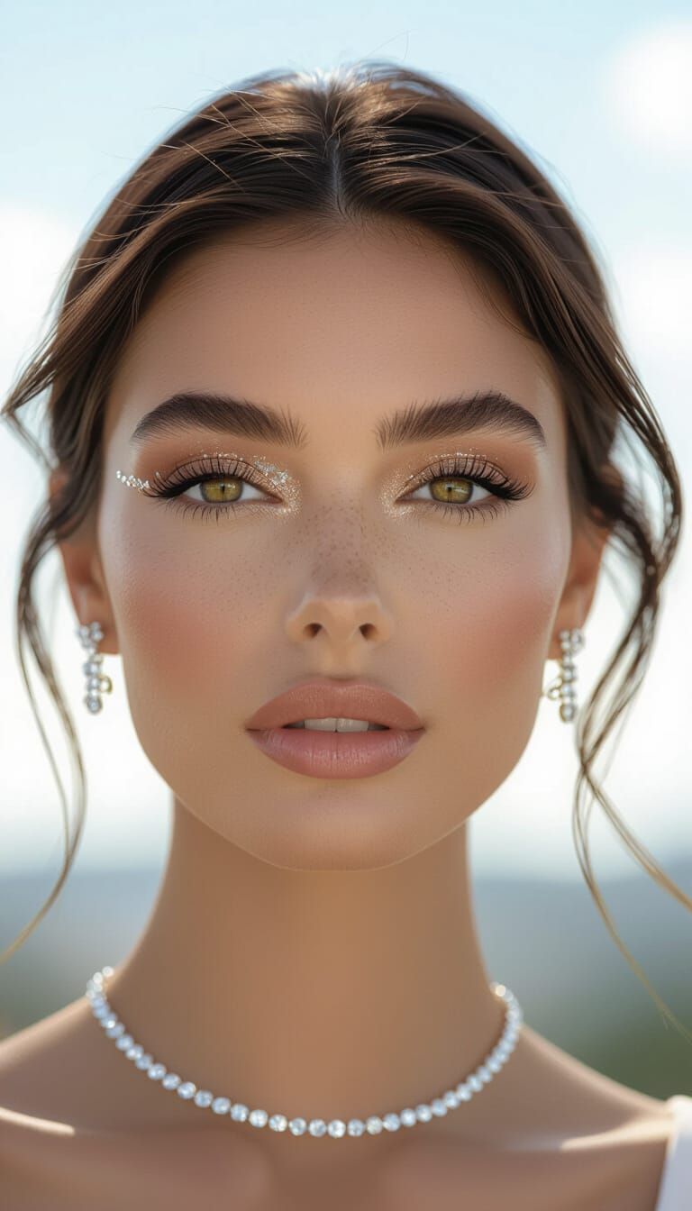 Diamond Woman: Hyperrealistic Editorial Beauty Portrait