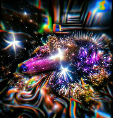 Rocket Blasting Through Psychedelic Space at Lightspeed