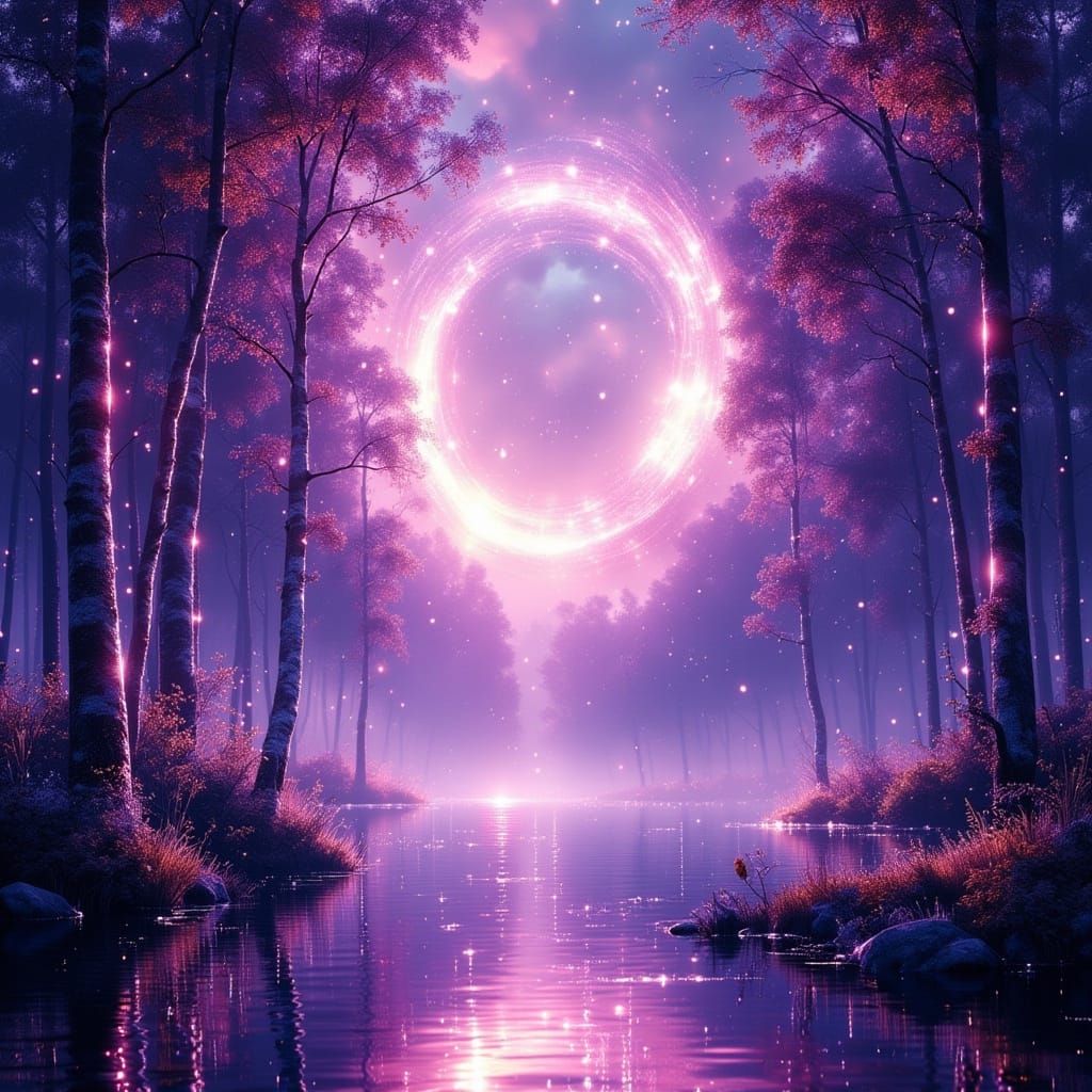 Mystical Forest Portal Reveals Alien Landscape