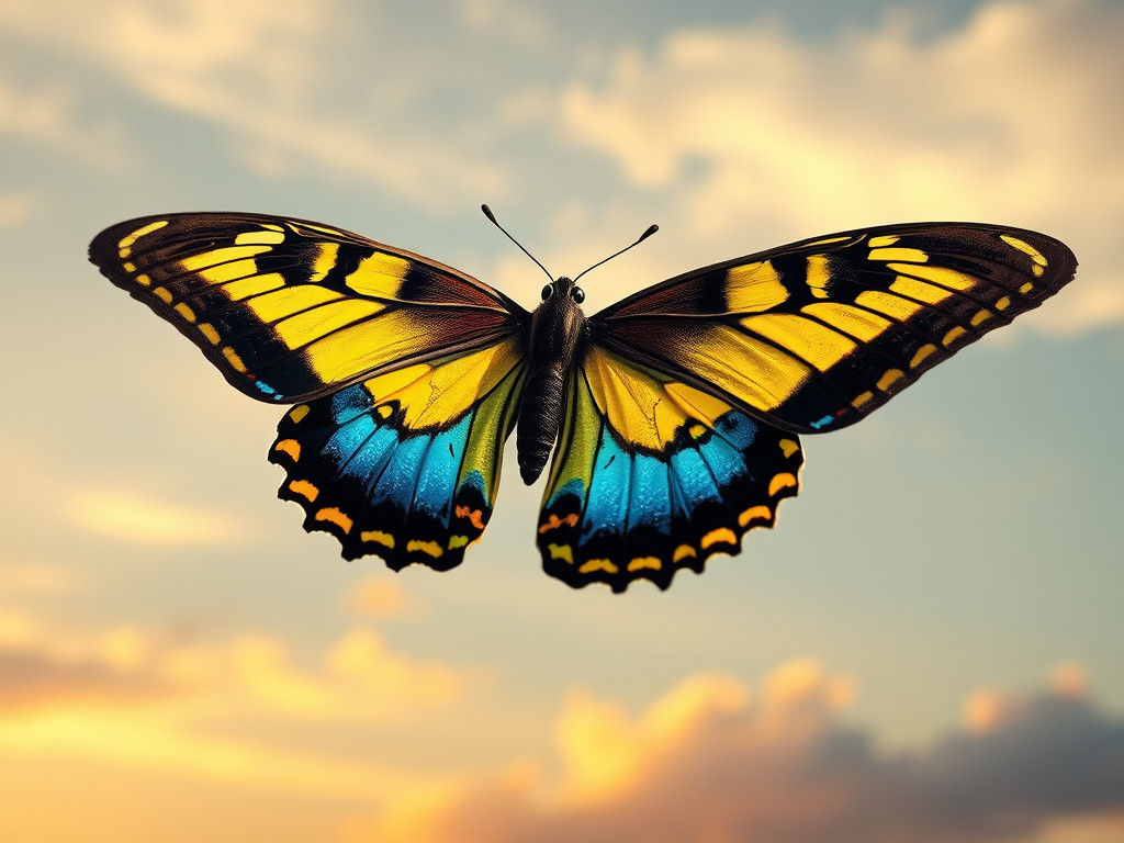 Eastern Swallowtail Butterfly in Dreamlike Matte Painting