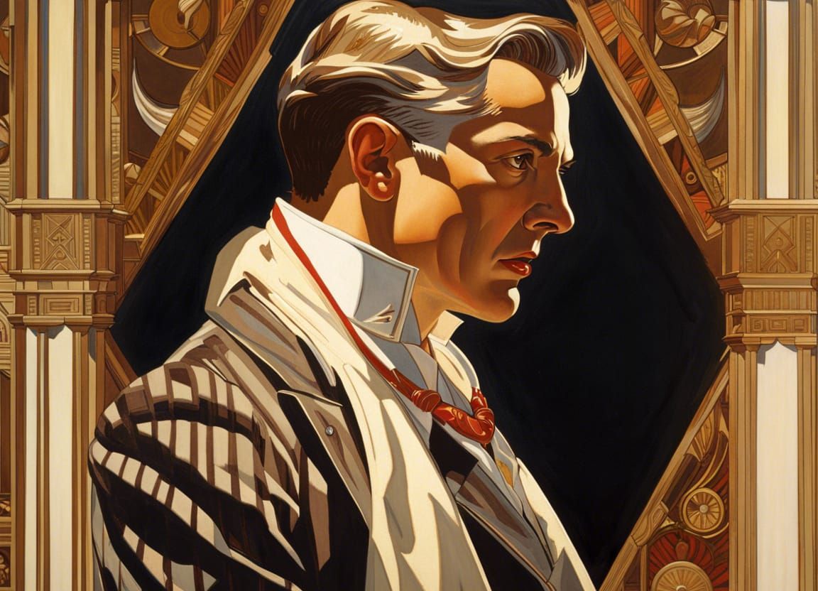 Hyperrealistic, 16k resolution, a man in a dignified pose, i...